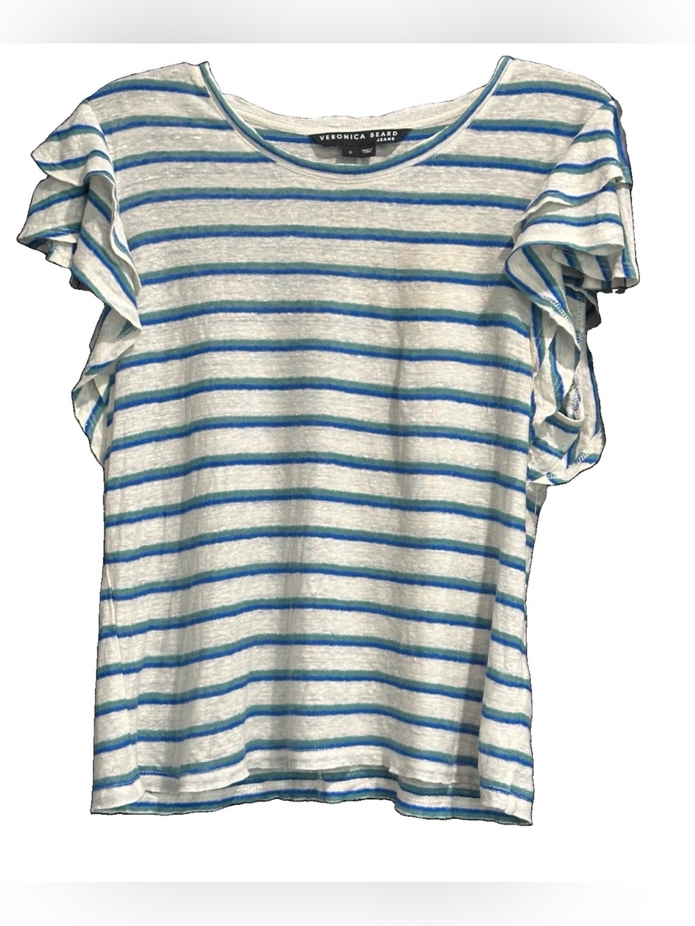 Veronica Beard 100% Linen Akeela Tee Small